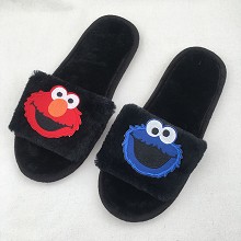 Sesame Street anime plush shoes slippers a pair 250MM