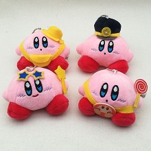 4inches Kirby anime plush doll set(4pcs a set)