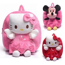Mickey hello kitty anime child plush backpack bag