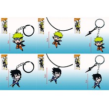 Uzumaki Naruto Sasuke anime key chain necklace