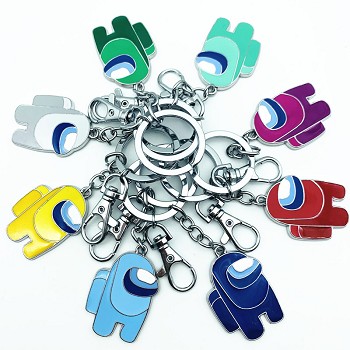 Among Us game metal key chain necklace for choose