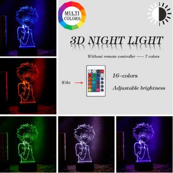 Hunter x Hunter anime 3D 7 Color Lamp Touch Lampe Nightlight+USB