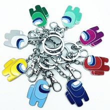 Among Us game metal key chain necklace for choose