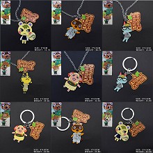 Animal Crossing game key chain necklace