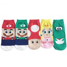 Super Mario anime cotton socks a pair
