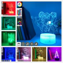 Demon Slayer anime  3D 7 Color Lamp Touch Lampe Nightlight+USB