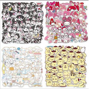 Melody Kitty Cinnamoroll Kuromi Anime stickers set(50pcs a set)