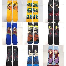 Naruto anime long cotton socks a pair