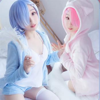 Re:Life in a different world from zero rem ram cosplay pajamas clothes