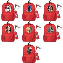 Demon Slayer anime backpack bag + pen bag