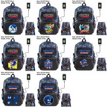Sonic The Hedgehog game nylon backpack bag