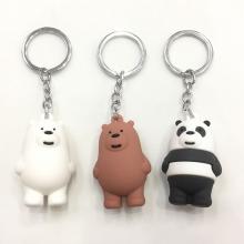 We Bare Bears anime figure doll key chain