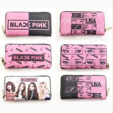 Black Pink star long wallet