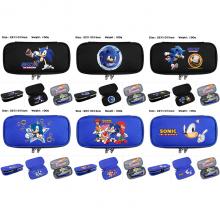 Sonic The Hedgehog game canvas pen case pencil bag
