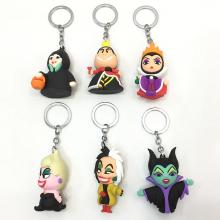 Maleficent/Ursula/Evil Queen anime figure doll key chains