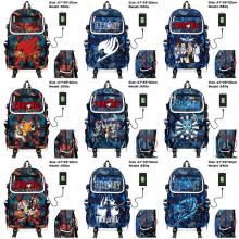 Fairy Tail anime canvas camouflage backpack bag