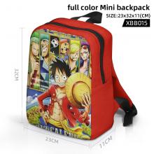 One piece anime full color mini backpack bag