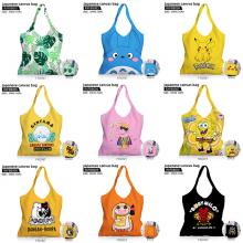 Totoro Spongebob anime canvas satchel shoulder bag...