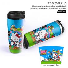 Hello kitty anime plastic insulated mug cup