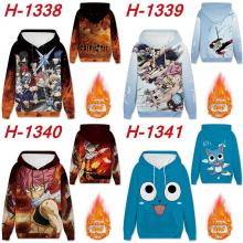 Fairy Tail thickened and cashmere hoodie sweater cloth