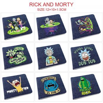 Rick and Morty anime denim wallet