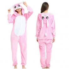 Cartoon animal rabbit flano pajamas dress hoodie