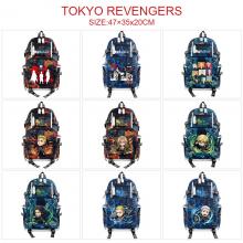 Tokyo Revengers anime USB camouflage backpack scho...