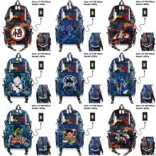 Dragon Ball anime USB camouflage backpack school bag