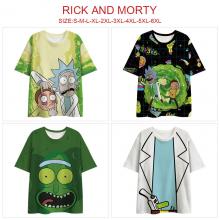 Rick and Morty anime short sleeve t-shirt