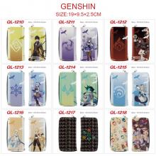 Genshin Impact game long zipper wallet purse