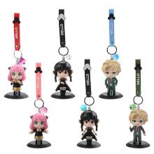 SPY FAMILY anime figure doll key chains set(6pcs a...