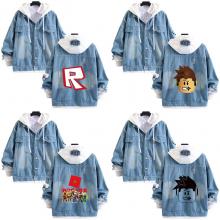 ROBLOX fake two pieces denim jacket hoodie cloth