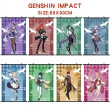 Genshin Impact game wall scroll wallscrolls 60*90CM