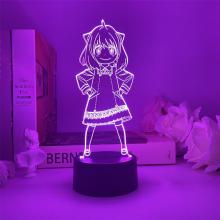 SPY FAMILY anime 3D 7 Color Lamp Touch Lampe Nightlight+USB
