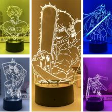 Chainsaw Man anime 3D 7 Color Lamp Touch Lampe Nig...