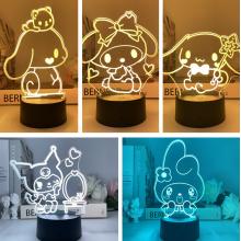 Melody 3D 7 Color Lamp Touch Lampe Nightlight+USB