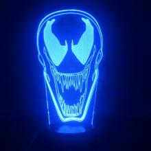 Iron Spider Man Thor Hulk 3D 7 Color Lamp Touch Lampe Nightlight+USB