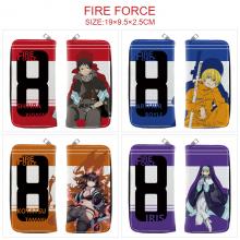 Fire Force zipper long wallet purse