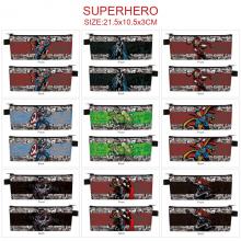 Super Hero Iron Siper Super Man PU zipper pen case pencil bag