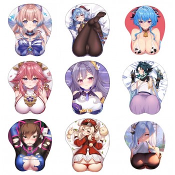 Genshin Impact game 3D silicon mouse pad