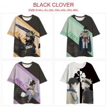 Black Clover anime short sleeve t-shirt