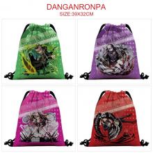 Dangan Ronpa anime nylon drawstring backpack bag