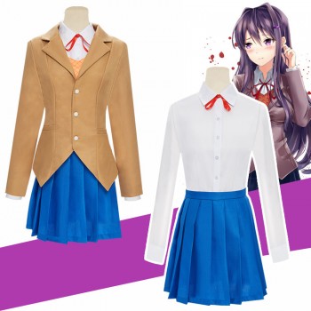 Doki Doki Literature Club Monika cosplay dress cloth costumes set