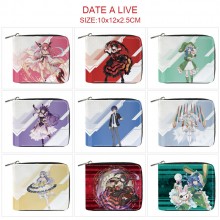 Date A Live anime zipper wallet purse
