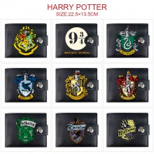 Harry Potter card holder magnetic buckle wallet pu...