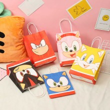 Sonic the Hedgehog anime paper gift bag shopping bag(12pcs a set)