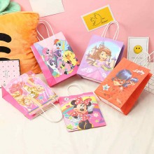 The cartoon spider man princess anime paper gift bag shopping bag(12pcs a set)