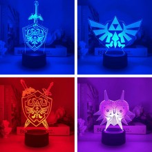 The Legend of Zelda game 3D 7 Color Lamp Touch Lampe Nightlight+USB
