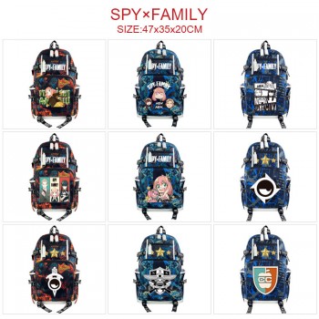 SPY FAMILY anime USB camouflage backpack school bag