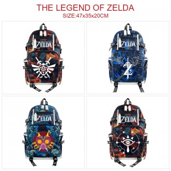 The Legend of Zelda game USB camouflage backpack school bag
